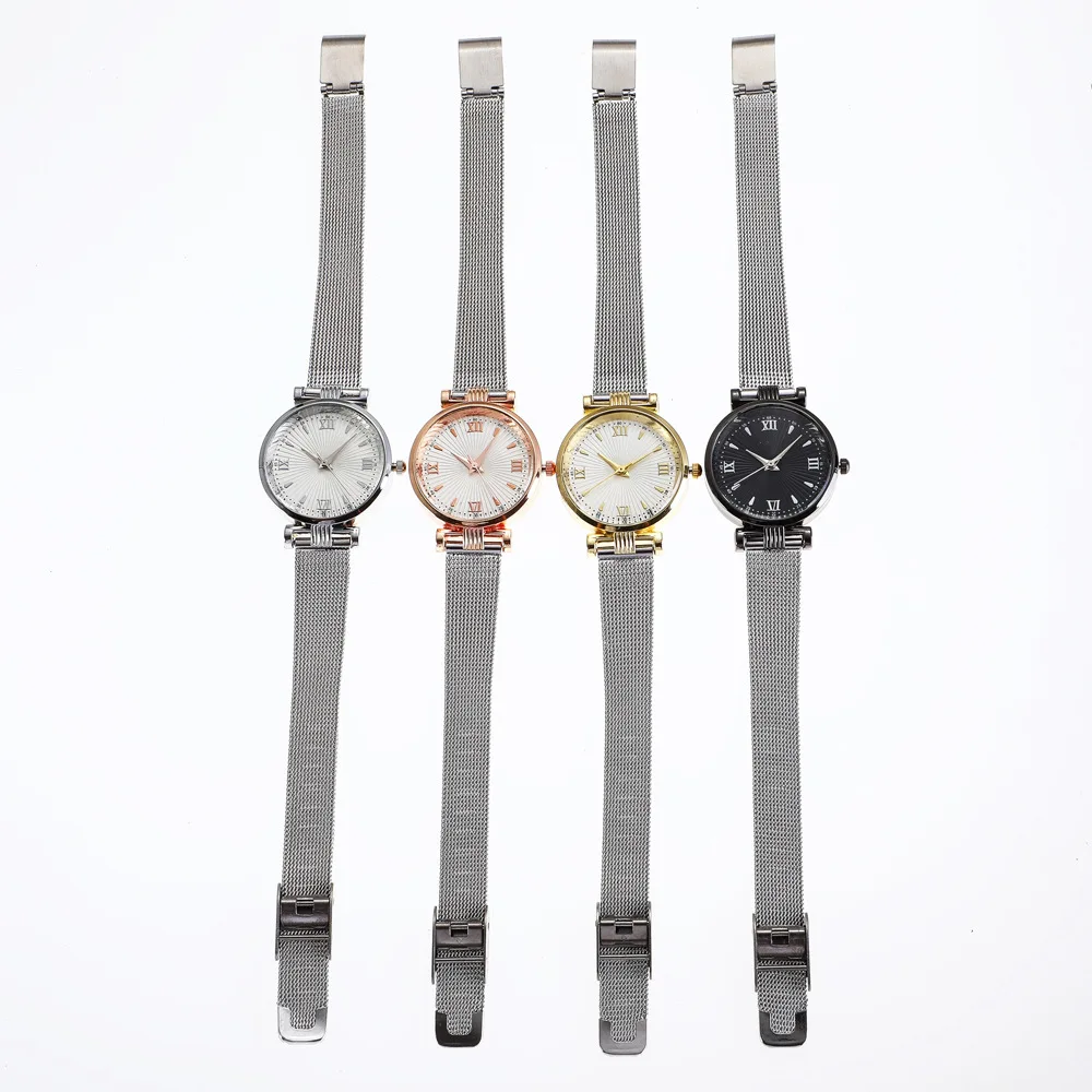 

100pcs/lot European and American fashion casual calendar Roman numeral watch simple little fresh lady watch