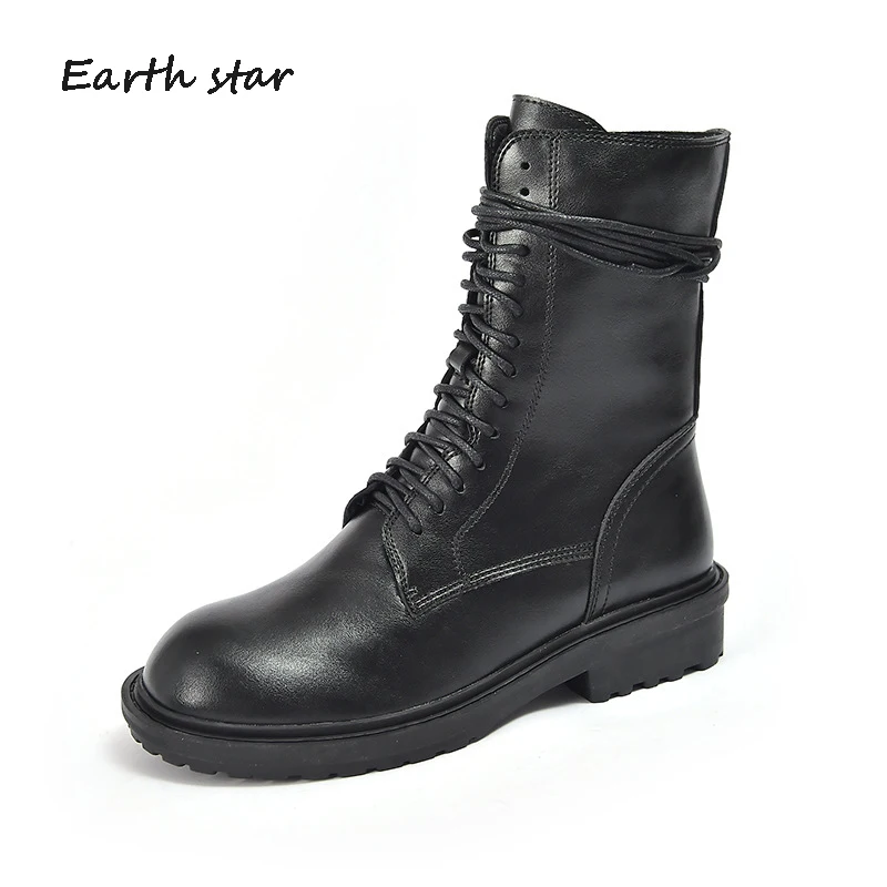 Теплая обувь Женские Ботинки Martin Брендовые зимние белые мотоботы с перекрестной