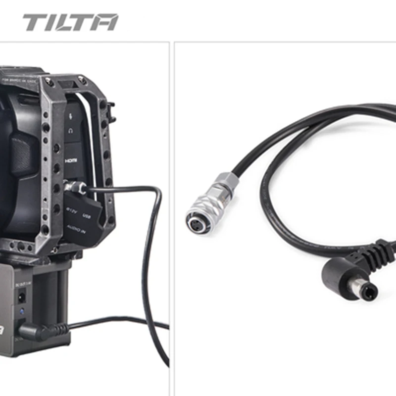 Кабель питания TILTA 5 5/2 мм со штекером постоянного тока для BMPCC 4K F970 пластины/Tilta V