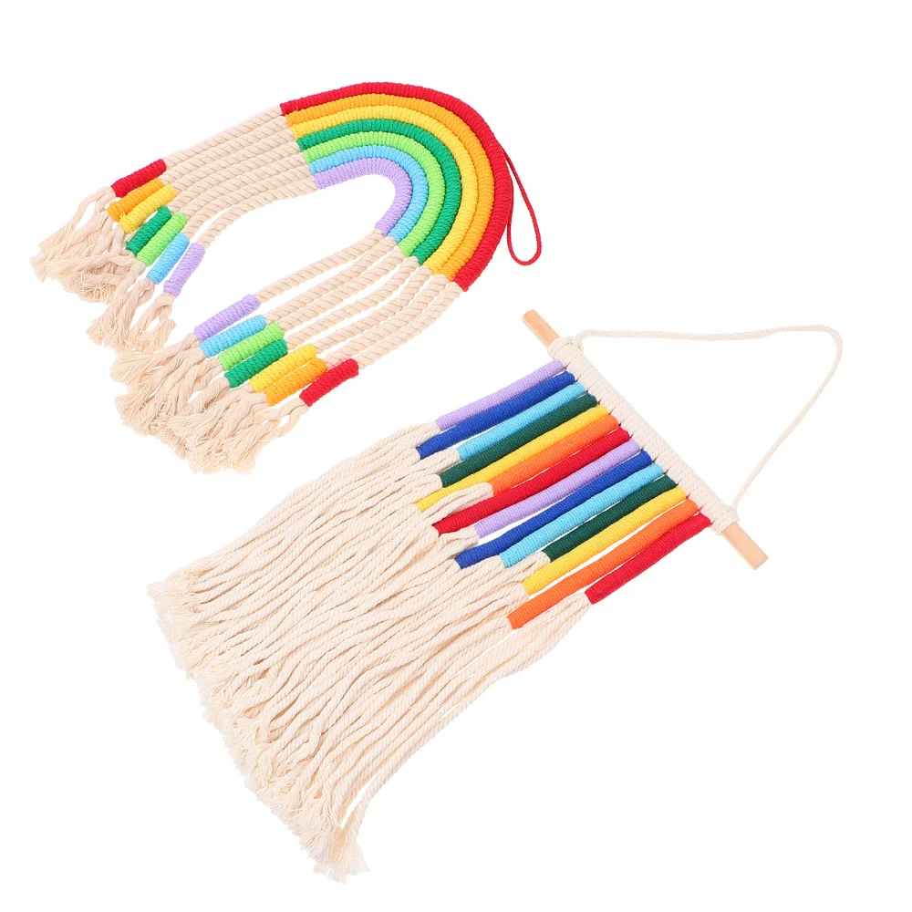 

1 Set Bohemian Style Rainbow Tapestry Woven Wall Hanging Tapestry Art Decor