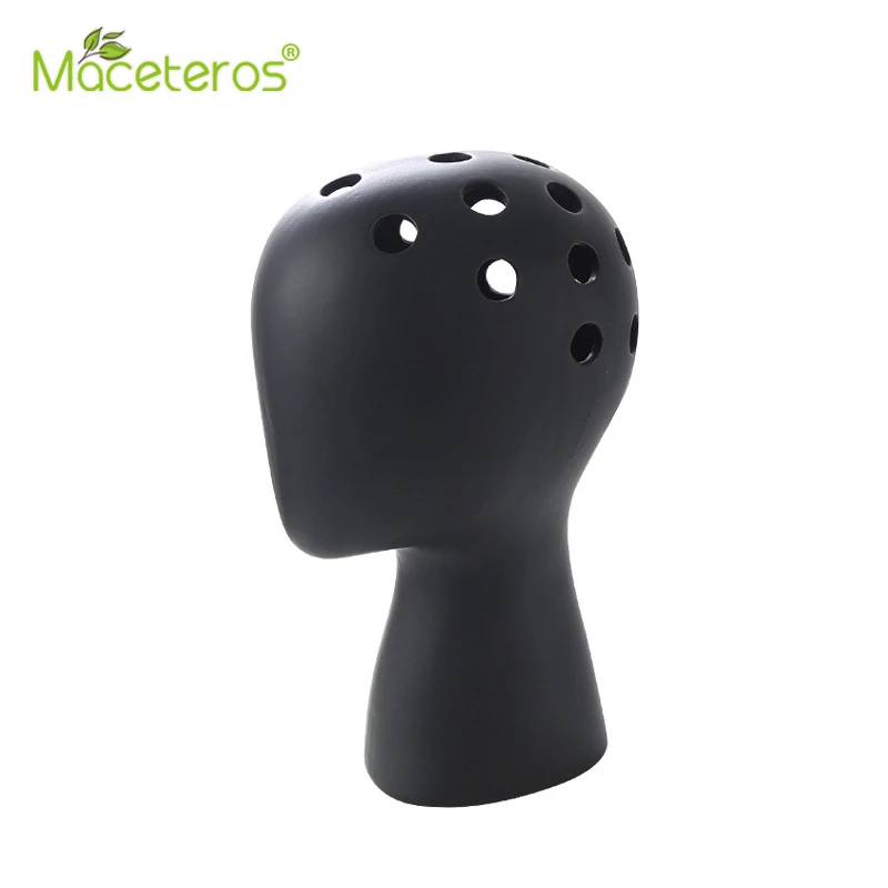 

Simple Abstract Human Head Black And White Ceramic Vase Birthday Christmas Gift Modern Crafts Sculpture Ornament Home Decoration