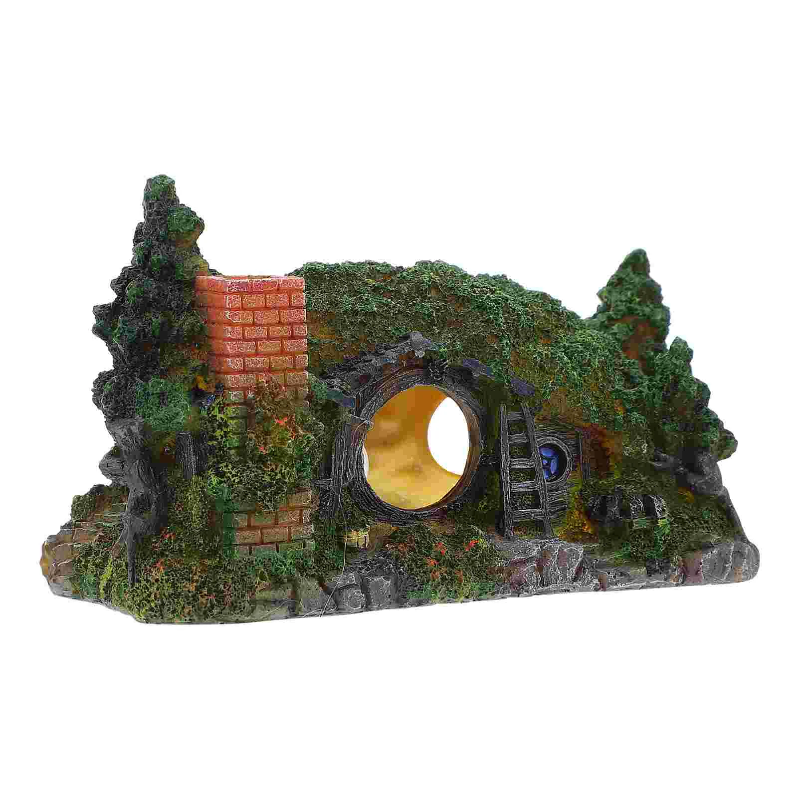 

1 шт. аквариумное украшение, ландшафтный полимерный замок для аквариума, пещера, орнамент