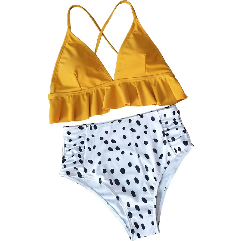 

High Waisted Bikini 2021 Push Up Bikini Set Hot Pink Women Swimsuit Female Swimwear Bathing Suit Beachwear Swimming Suit Biquini