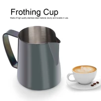 350ml stainless steel coffee pitcher milk frothing cup milk jug black colorful cup for latte art kitchen coffee accessories