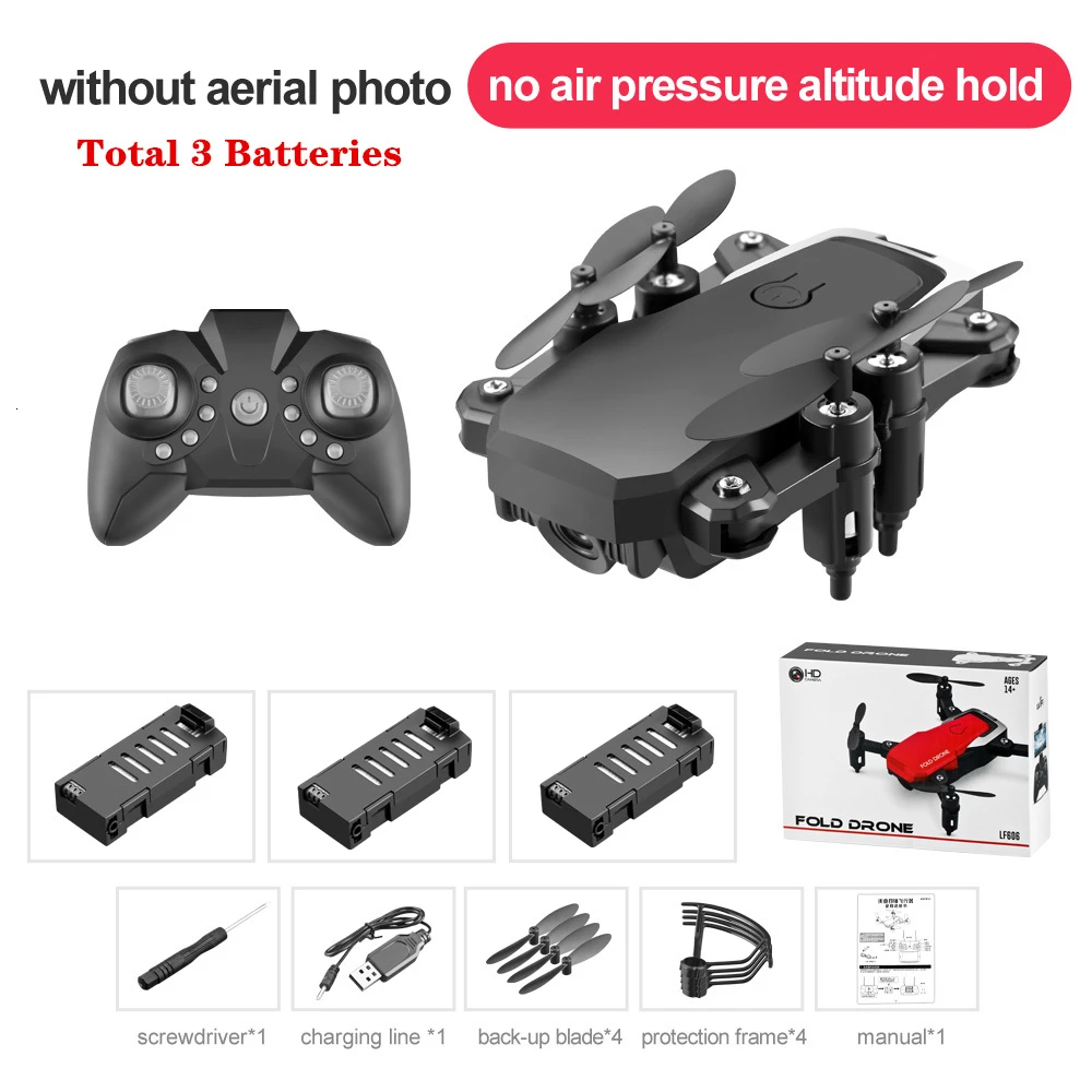 Радиоуправляемый вертолет LF606 видеосъемка Квадрокоптер WiFi fpv 4K HD камера удержание высоты пульт дистанционного управления Квадрокоптер лучшие игрушки для начинающих - Цвет: B3-Color Box-No