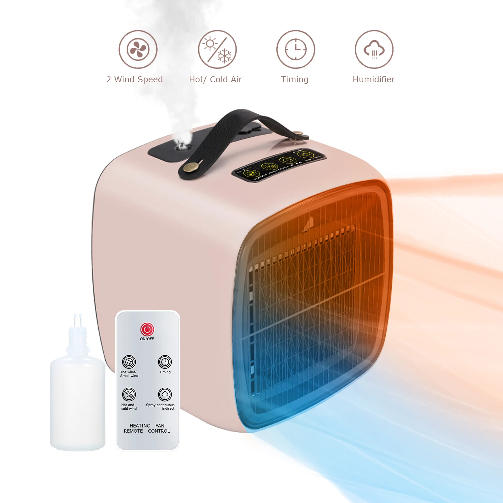 3 в 1 портативный вентилятор обогреватель Электрический кулер и увлажнитель с
