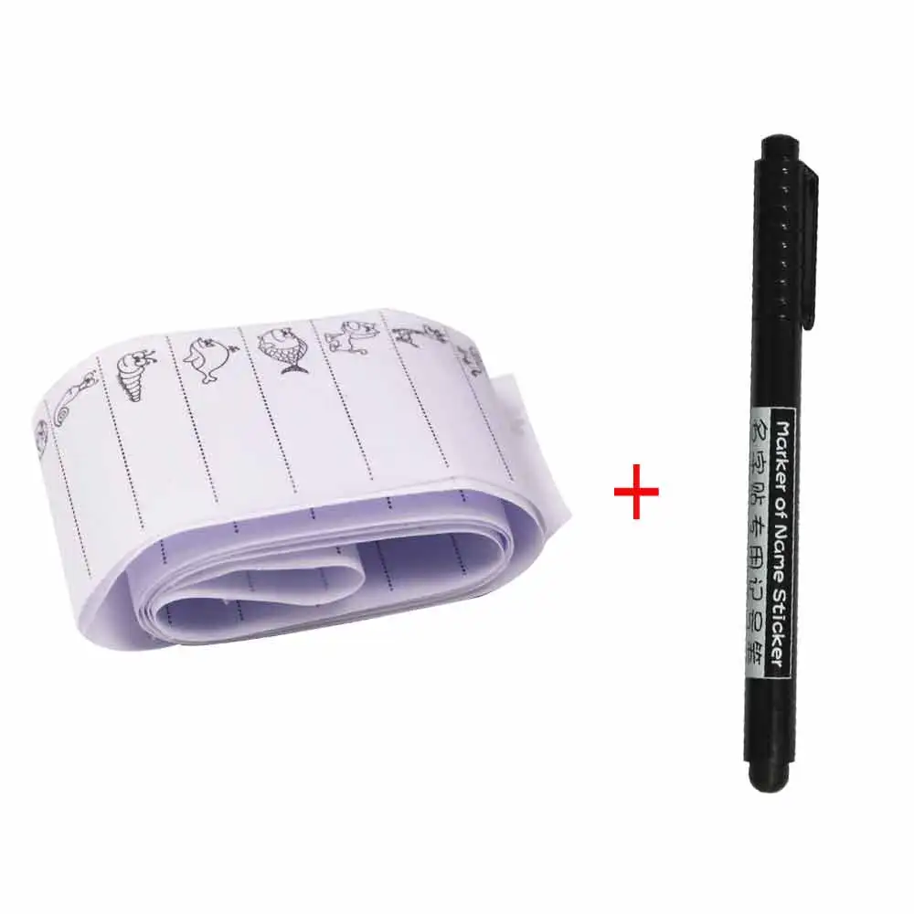 100pcs 1pc pen Белые именные этикетки моющиеся железные на этикетках одежды ткань маркер тегов набор для Одежда Аксессуары для шитья - Цвет: 100pcs 1pc pen