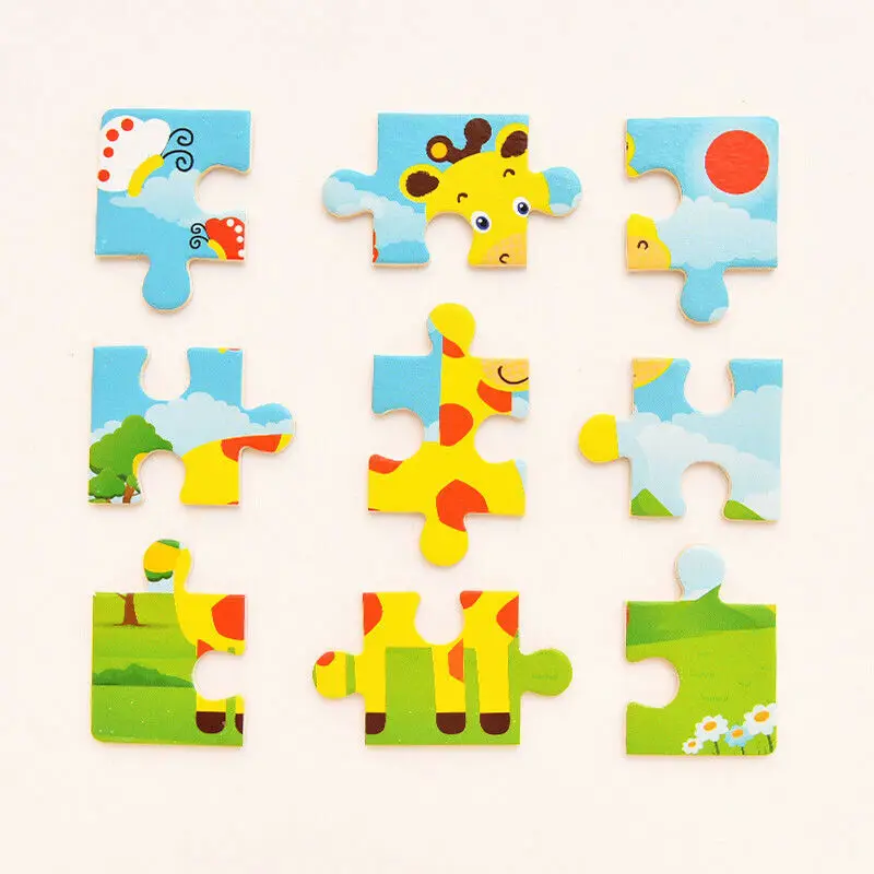 

2019 Newest Hot 17 Styles Development Learning Color Shape Baby Toys 3D Wooden Puzzle Cartoon Educational Kids Toy