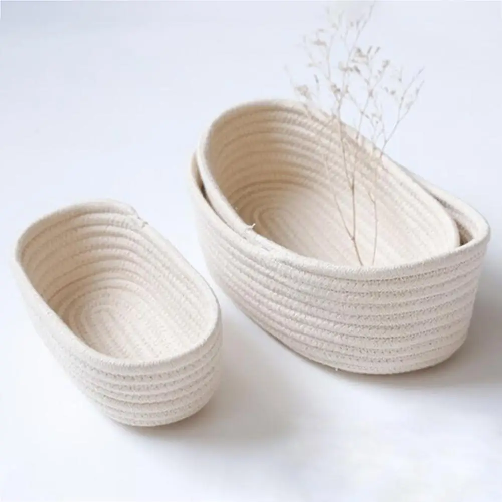 Простая настольная корзина для хранения с хлопковой нитью в форме корабля