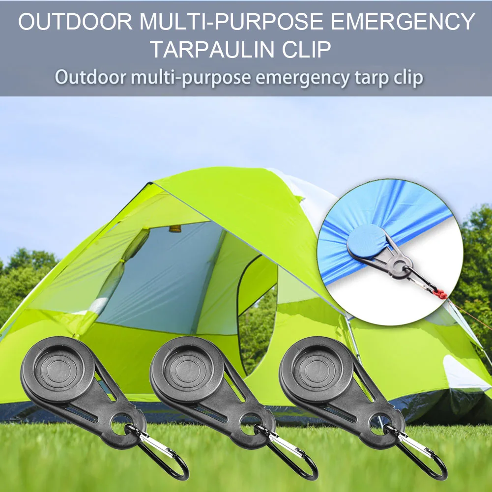 

10pcs/set Tarp Clip Caravan Outdoor Camping Easy Install Tent Grip Canopy Multifunction Windproof Movable Travel Heavy Duty