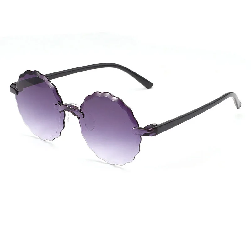 

Gradient Flower Sunglasses Women Men Sun Glasses Female Rimless Polygon Glasses Coated Outdoor Internet Celebrity Recommend