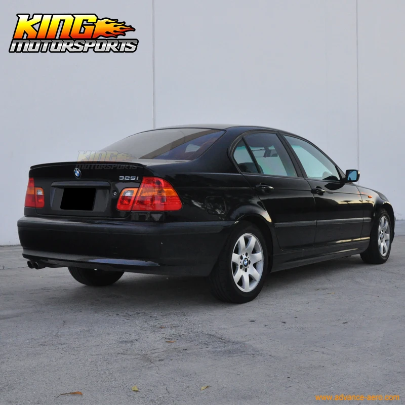 Подходит для 1999 2005 BMW E46 3 серии 4Dr PV Стиль Неокрашенный спойлер багажника PUF Global