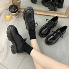 Кроссовки женские массивные на платформе, повседневная обувь, на толстом каблуке, кожаные, на весну, 2021