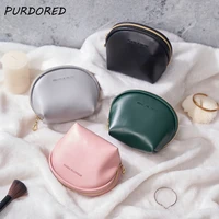 purdored 1 pc solid color lipstick bag for women small waterproof cosmetic bag travel mini makeup pouch lipstick beauty case