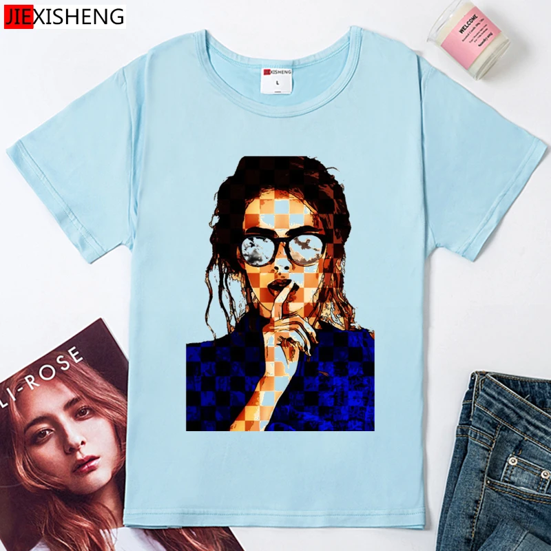 Женская футболка с принтом Mosaic Fashion белая Повседневная коротким рукавом и
