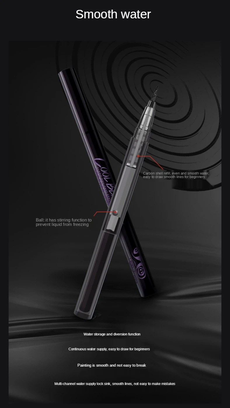 

MARIE DALGAR Liquid Eyeliner Brown Waterproof Formula Durable Not Easy to Decolorize Not Easy to Smudge No Glue Pen