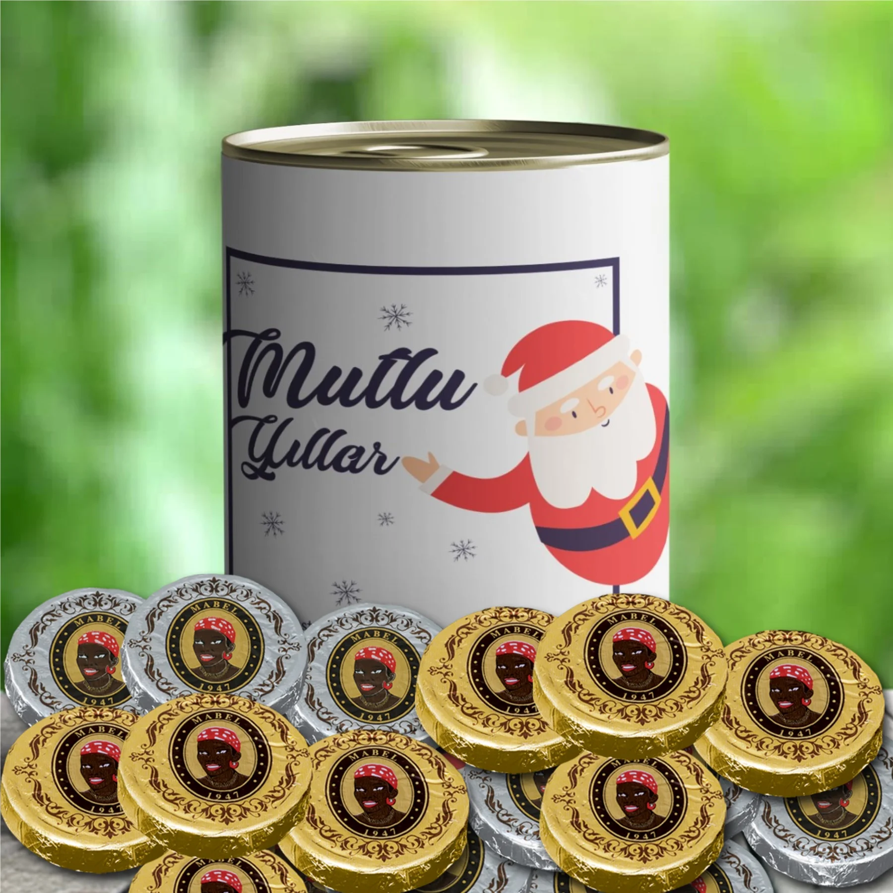 

Santa Claus Design Mabel Chocolate Canned