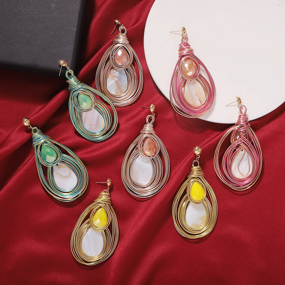 Новинка 2020 женские серьги ручной работы металлические украшения многослойные