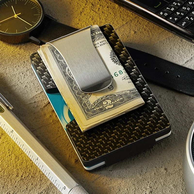1 шт. EDC портативный карбоновый кредитный держатель для карт кошелек минимализм
