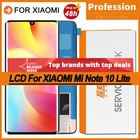 100% Оригинальный AMOLED дисплей 6,47 дюйма для XiaoMi Mi Note 10 Lite полный ЖК-дисплей M2002F4LG M1910F4G сенсорный экран дигитайзер в сборе