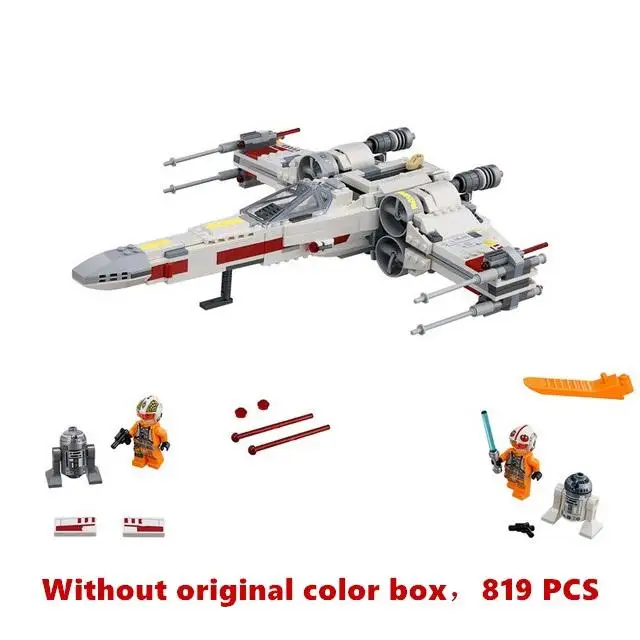 Светло-розовый Звездные войны серии 05145 05004 X-Wing Starfighterd 05147 имперский десантный корабль строительные блоки кирпичи подарок для детей Совместимость - Цвет: Светло-розовый