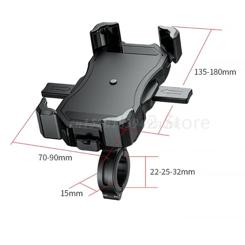 

Elevated Version Waterproof 12V Motorcycle QC3.0 USB Fast Charger Mount Holder Stand for Cellphone Mobile Phone GPS