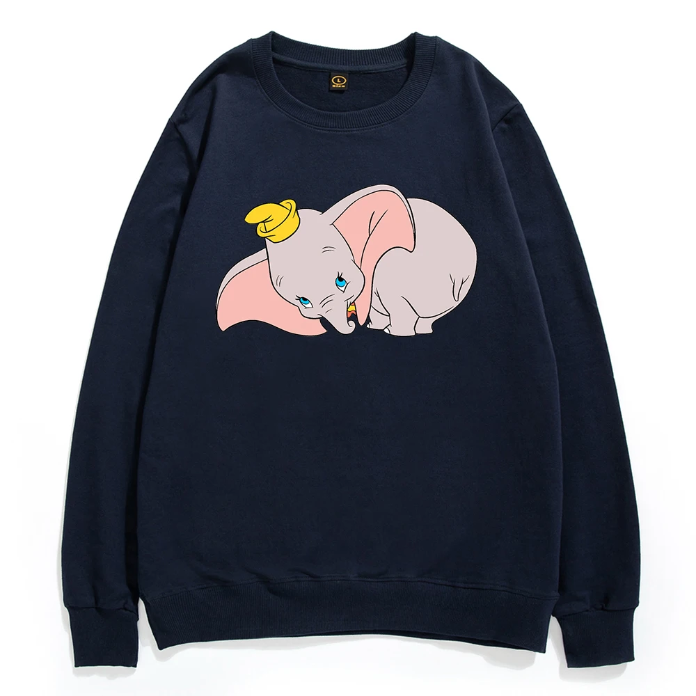 

Kawaii Disney Graphic Men Sweatshirts Cartoon Dumbo Sweatshirt Male Cotton Crewneck Hoodies Hipster Simplicity Mens Pullover