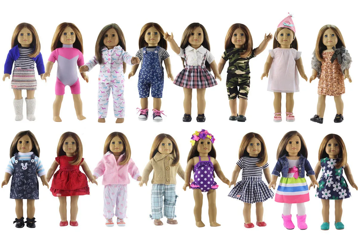 10 комплектов одежды для кукол ручной работы Модная стильная одежда платье