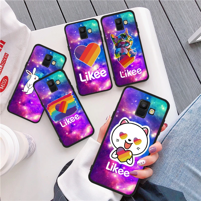 Funny Likee Cute Cat Rabbit Love Heart Phone Case For Samsung A5 A7 J5 J7 2017 A8 A6 Plus 2018 A9 J4 J6 J8 J4Plus J6Plus | Мобильные