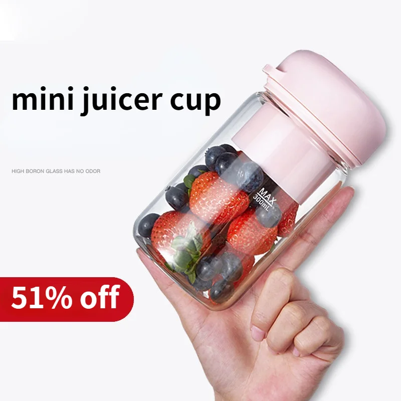 

Mini Juicer Cup Food Mixer Blender Processor Kitchen Appliance USB Fruit Squeezer Smoothie Milkshake Portable Juice Extractor