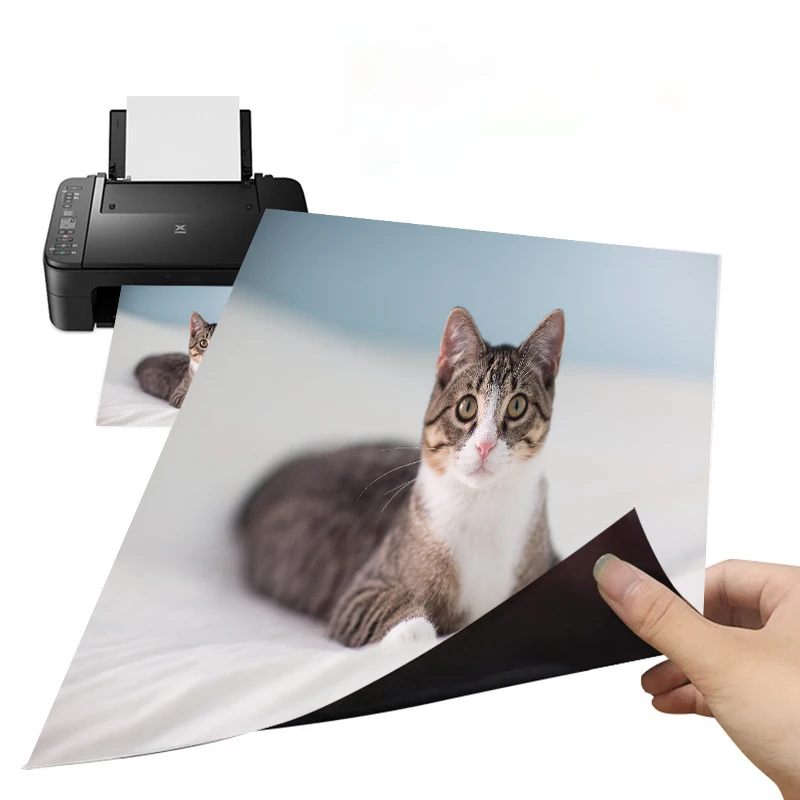

10pcs Magnetic Printing Paper Inkjet Printing Sheets Printable Photo Paper Sheet Magnet For Crafts Spellbinder Refridge Sticker