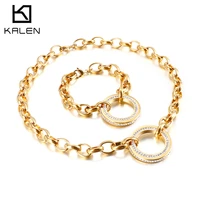 kalen two piece ladies party banquet jewelry set trendy noble bracelet necklace