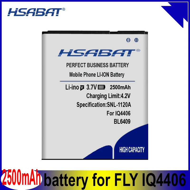 Аккумулятор HSABAT 2500 мАч BL6409 для Fly IQ4406 IQ 4406 BL 6409|battery for|battery for flybattery 2500mah |