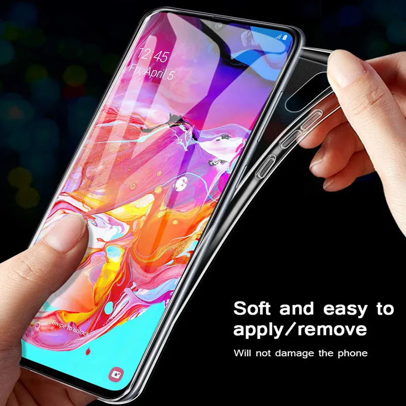Прозрачный кремний Чехлы для samsung Galaxy A10 A20 A20e A30 A40 A50 A60 A70 A80 M10 M20 M30 M40 Мягкий ТПУ защитный чехол-накладка на заднюю панель
