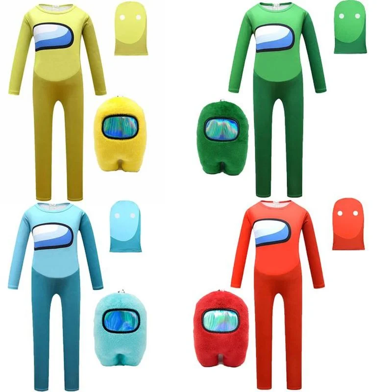 

Among Us Game Cosplay Costumes Anime Crewmate Impostor Role Play Costume Jumpsuit Kids Children Halloween festival Party
