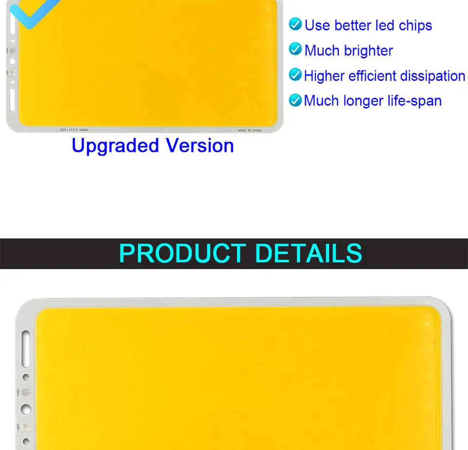 Ultra bright led panel lights 200w cob board lamp with dimmer remote control RC light