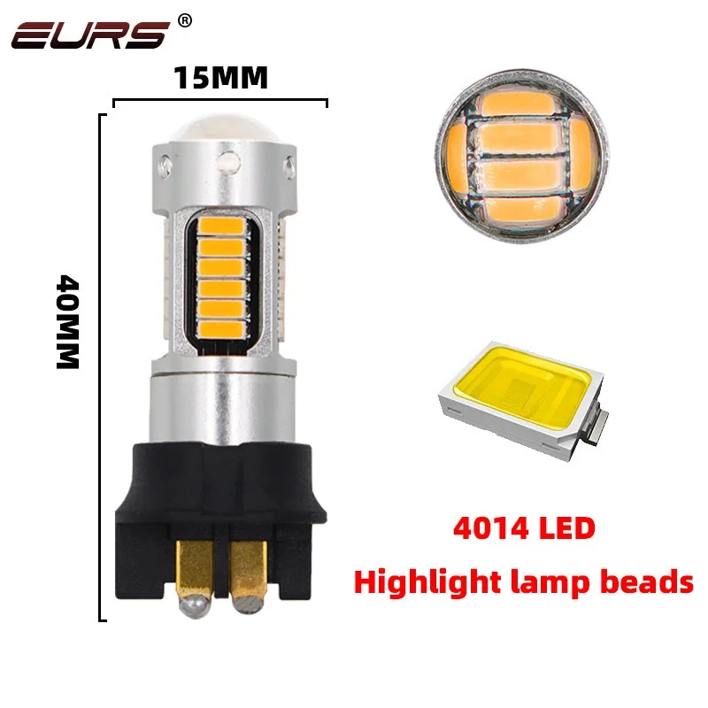 Светодиодная лампа указателя поворота EURS PW24W PWY24W 4014 30smd DRL дневные ходовые огни