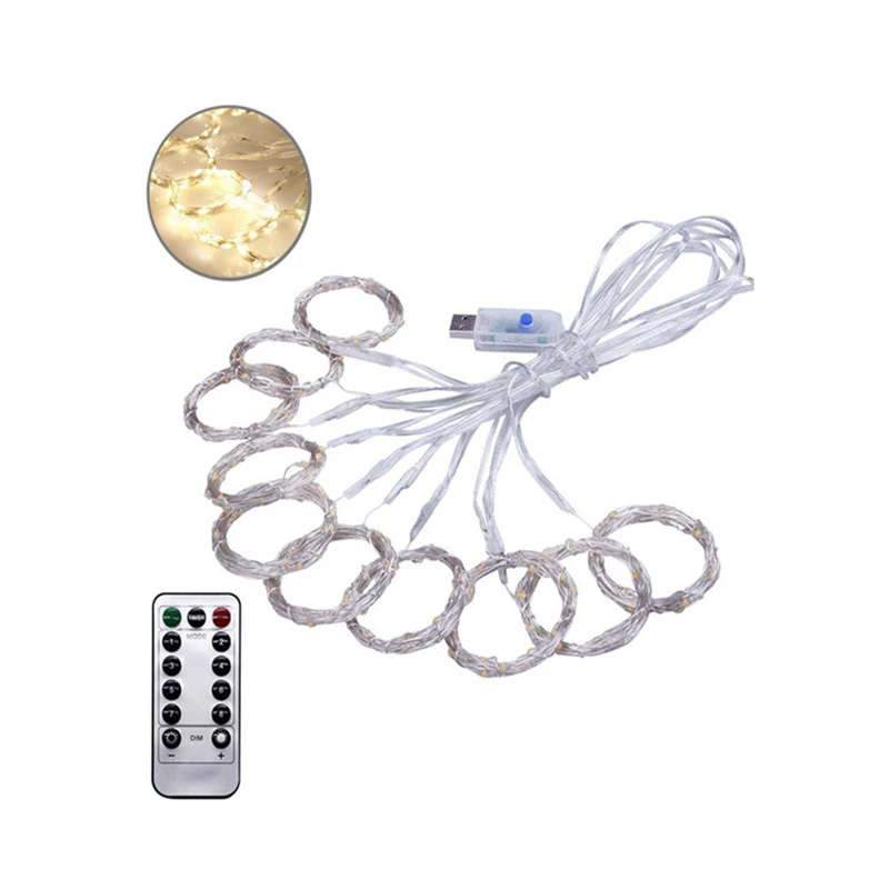 Светодиодный ная Гирлянда-занавеска с питанием от USB дистанционное управление