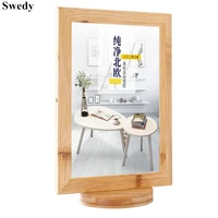 a5 148x210mm desktop wood acrylic sign holder display stand table picture photo frames menu paper card holder stand
