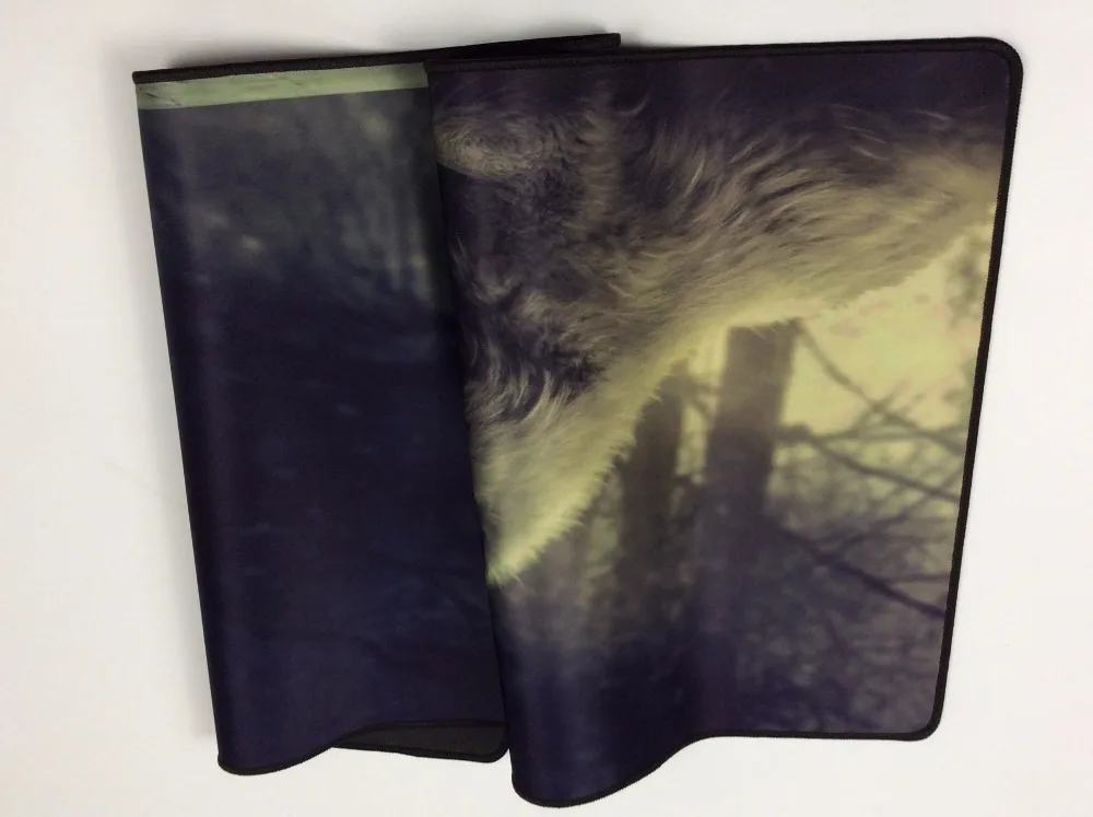 Игровой коврик для мыши Yuzuoan 90X40 CM Wolf XXL Прошитые края водонепроницаемый резиновый