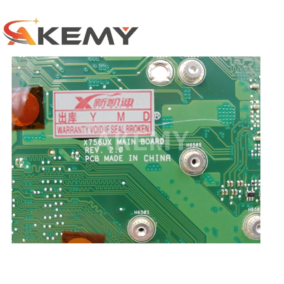 

90NB0A30-R00041 Motherboard for ASUS X756UX X756UW X756UQ Mainboard I5-6200U GTX950M DDR3 DDR4 slot