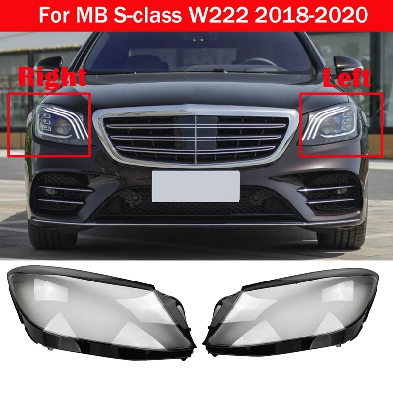 

for Mercedes-Benz S-Cl W222 2018-2020 Car Headlight Cover Clear Lens Headlight Lampshade Shell