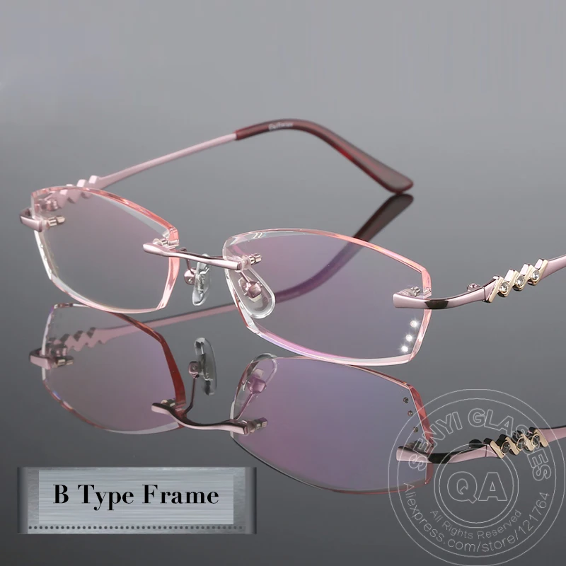 Роскошные очки без оправы для женщин оптические линзы с высокой прозрачностью