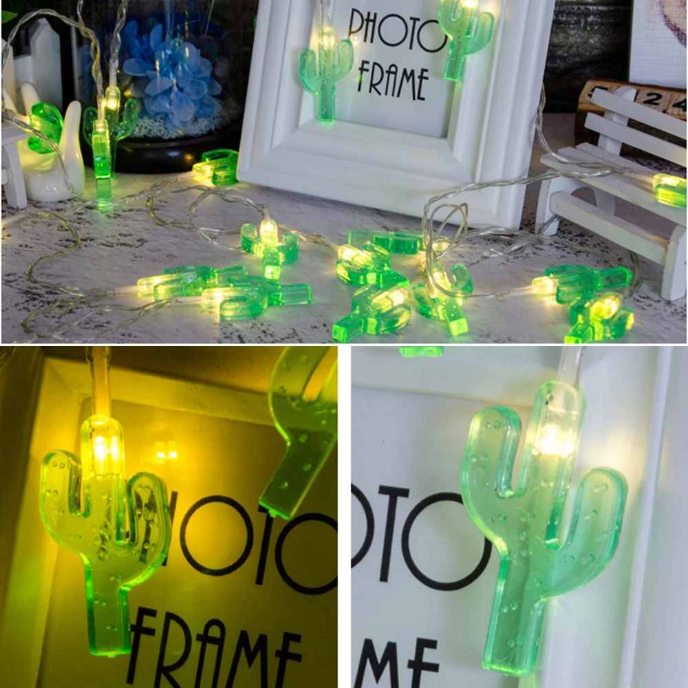 

20/50 LED Cactus Style Light String Twinkle Garlands Battery Powered Christmas Lamp Holiday Party Wedding Decorative Fairy Light