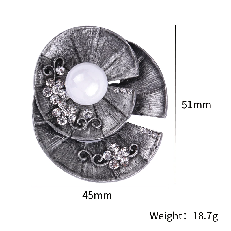 Высококачественная Винтажная Брошь В Виде Цветка из сплава жемчуга