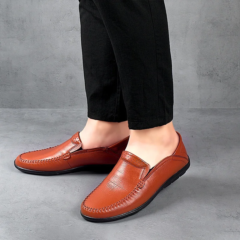 Новинка в британском стиле для мужчин большие размеры 37-46 слипоны Разделение Для