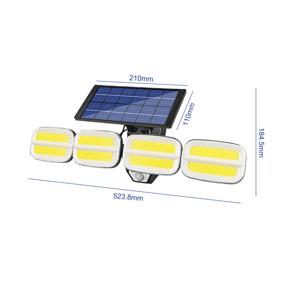 

BORUiT 4-Head COB Led Solar Lamp Ultra Bright Induction Solar Light Outdoor Indoor Night Light Home Garden Lighting