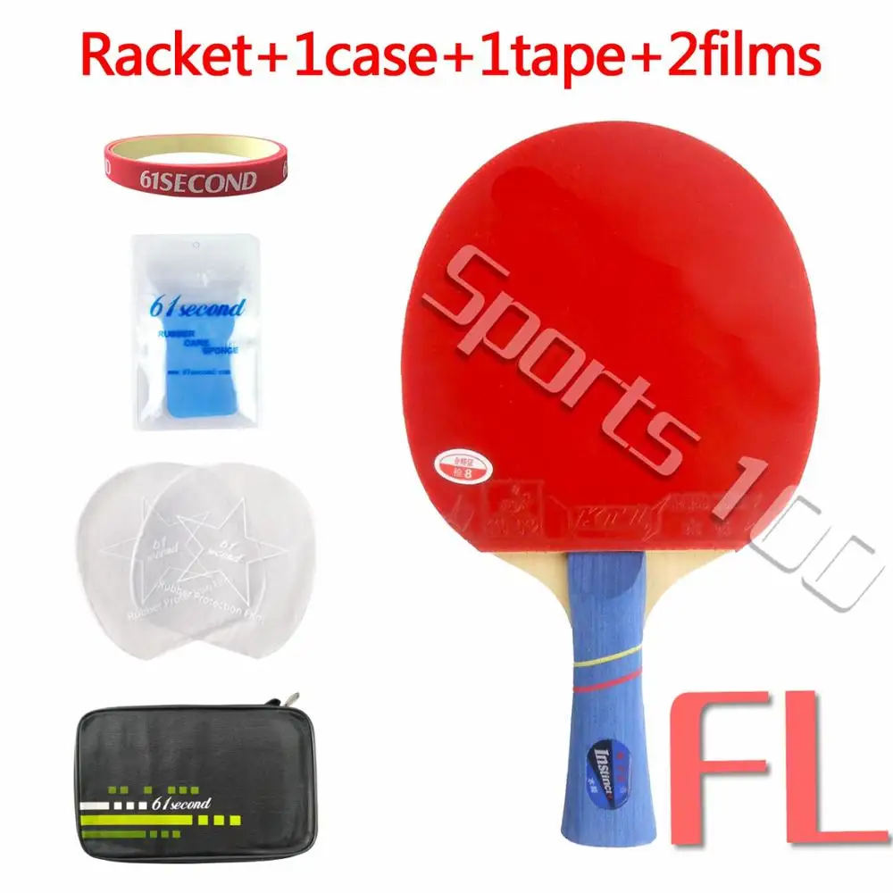FL with F 1case Pro. Ракетка для настольного тенниса KTL Instinct+ Long Shakehand FL с 2 частями Rapid-Soft - Цвет: FL with F 1case