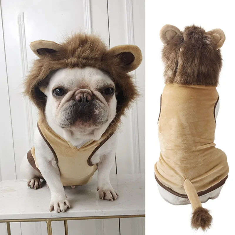 

Dog Clothes Autumn And Winter Cat Clothes Dog Jumpsuits Pet Cute Christmas Cosplay Lion Clothes Chihuahua Yorkshire Clothing