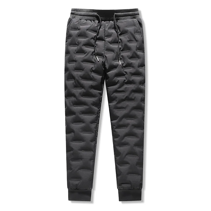 

90% White Duck Down Winter Outdoor Down Pants Man Thick Windproof Warm Hiking Pants Elastic Waist Scratchproof Camping Trousers